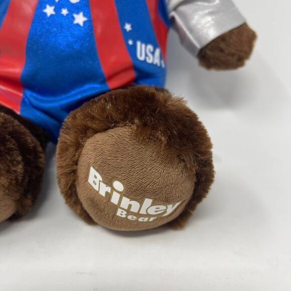 Build-A-Bear‎ Brinley Brown Teddy Bear w/USA Leotard Red White Blue 16” Plush - Picture 4 of 15